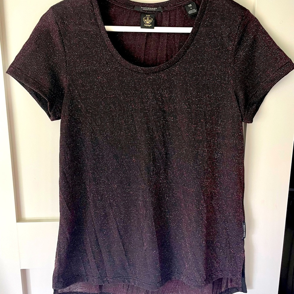 Scotch & Soda Red Lurex Tee